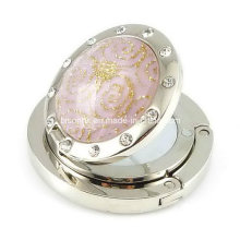 Round Diamond Purse Hook for Wedding Gifts with Mirror